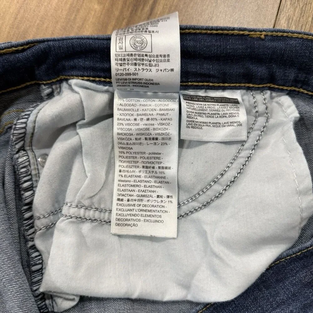 Levis Blue Mid Wash Classic Straight Leg Womens Jeans Size 20W